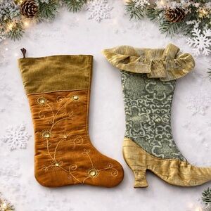 Vintage Christmas Stocking Set